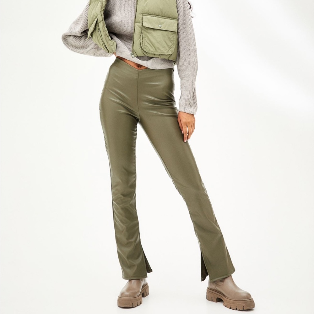 Vegan leather leggings